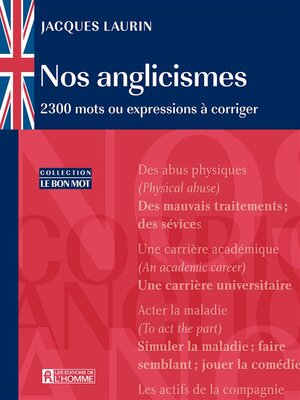 cover image of Nos anglicismes